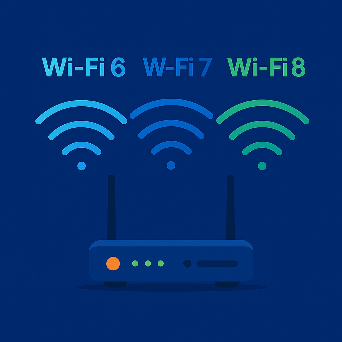 Skillnaden mellan Wi-Fi 6, Wi-Fi 7 och Wi-Fi 8